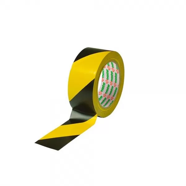 Black and yellow hazard warning tape